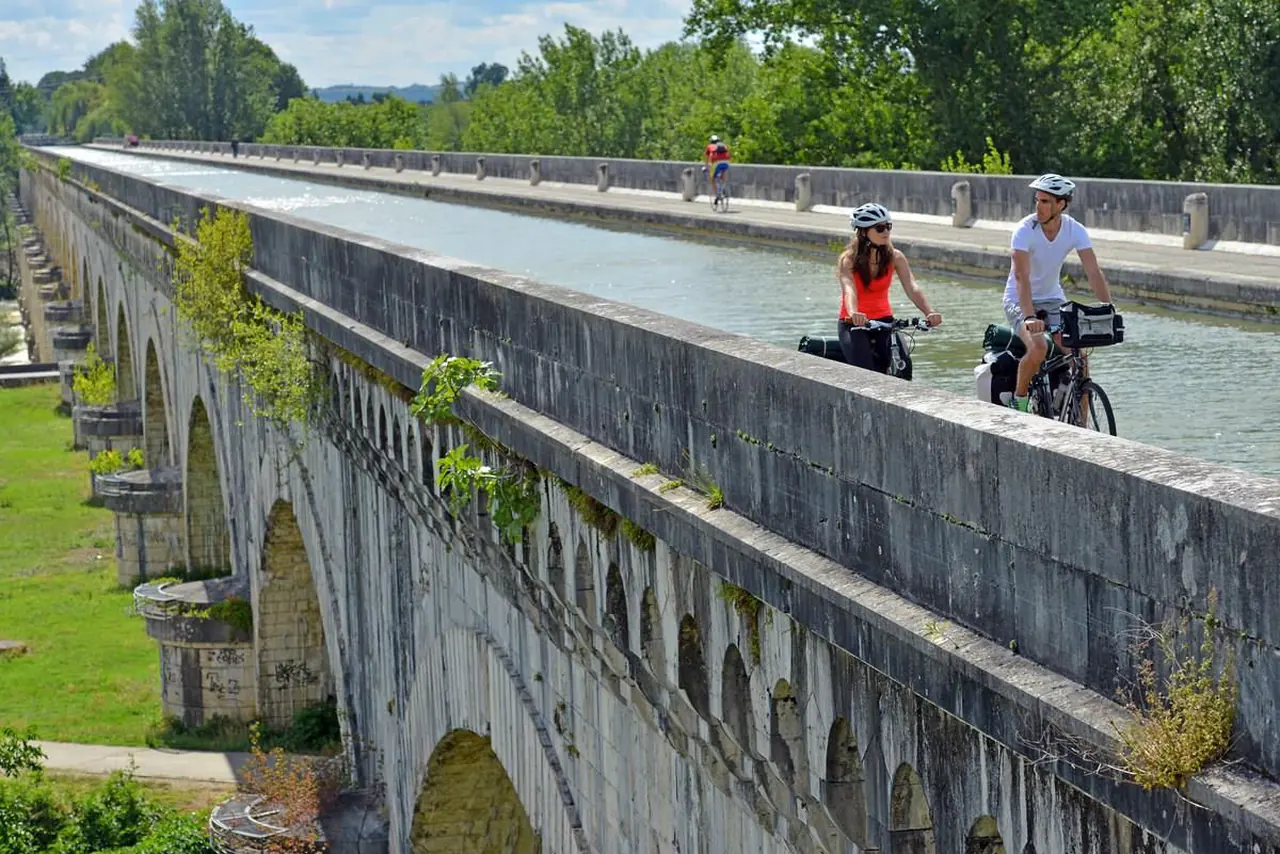 Historic viaduct near Agen in the Lot-et-Garonne region
