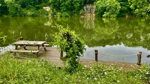 Fishing pontoon