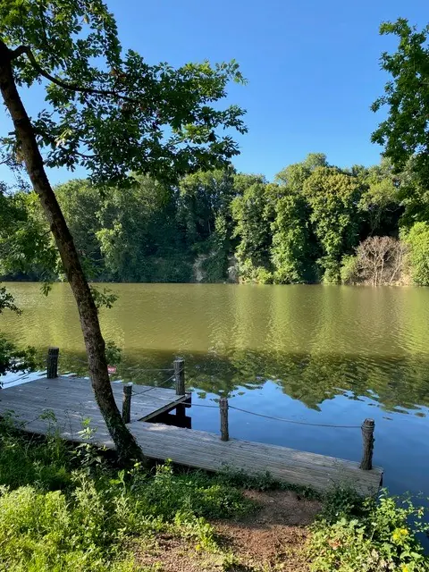 Pontoon on the river