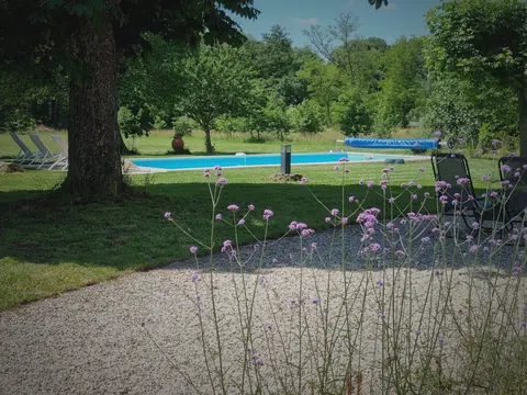 Pool view from house